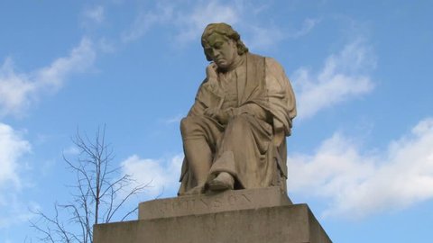 Dr Johnson statue in his birth town of Lichfield.