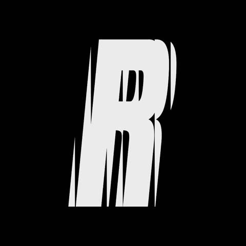 Sliced Glass R Speed Effect Text Animation