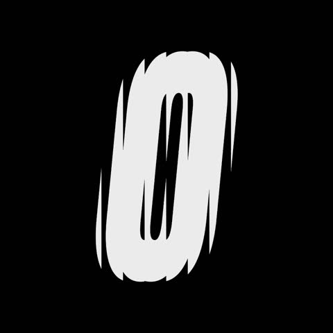 Sliced Glass White Zero Glitch Animation Loop Background