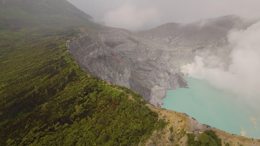 Explore the stunning Mountain Crater Volcano Lake with breathtaking views