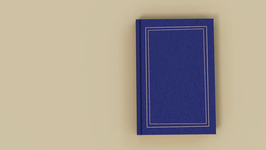 Book opening animation. 3d reading.