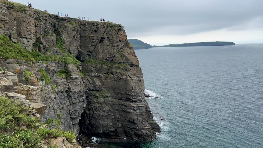 Landscape of the Rocky Coast. Russky Island, Vladivostok. Cape Tobizin
