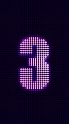 Clear LED Countdown Footage: Pixelated 3-2-1 Timer Animation for Movies, Ads, Events - High-Resolution Retro Digital Display Video Clip, Versatile Stock Asset for Intros, Launches or Starts
