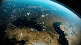 Crypto Exchange Global Connection Lines. Futuristic AI Technology, 5G. Big Data, Digital World Background Animation. Network Data Transfer Over Earth. Satellite Communication, Internet Connectivity - Powered by Shutterstock - Get 15% off with code: PIKWIZARD15