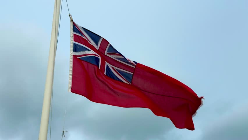 The British Red Ensign - the flag flown by British merchant or passenger ships since 1707
