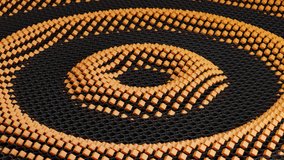 Orange 3d cubes forming concentric wave structure on dark gray surface generate surreal abstract background with futuristic conceptual minimal rhythm and geometry - Powered by Shutterstock - Get 15% off with code: PIKWIZARD15