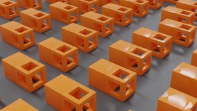 Layered orange 3d cubes floating across dark gray surface produce surreal abstract background with futuristic conceptual minimal animation and elegant composition - Powered by Shutterstock - Get 15% off with code: PIKWIZARD15
