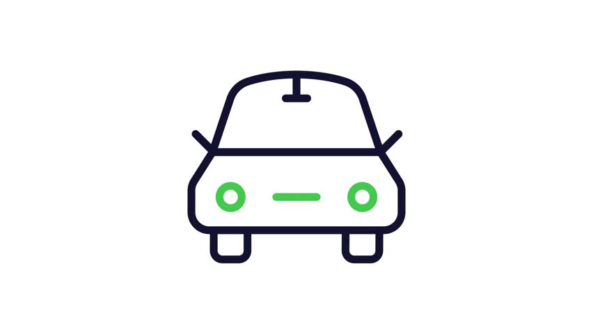 Car Animated Video Icon - Motion Graphics