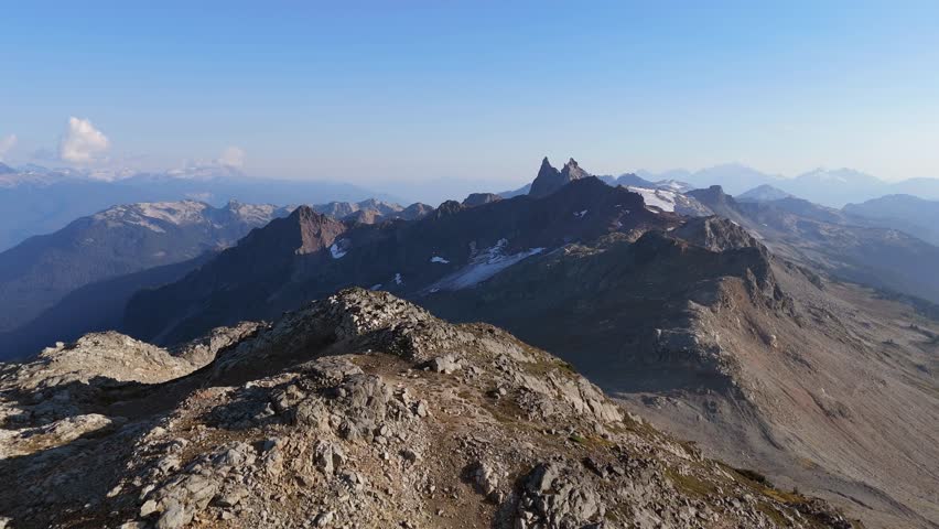 Majestic Mountain Range and Snow-Capped Peaks in Beautiful British Columbia, Canada