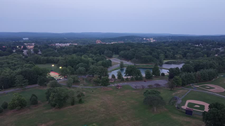 Aerial view of Mill Woods Park in Wethersfield Connecticut