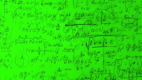 math education grunge animation abstract background, mathematics formula equation, calculus and algebra study concept. Green screen Chroma key - Powered by Shutterstock - Get 15% off with code: PIKWIZARD15