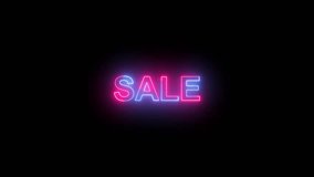 Colorful neon inscription sale on black background. Discount concept suitablea typical neon light sale sign 4D illustration. - Powered by Shutterstock - Get 15% off with code: PIKWIZARD15