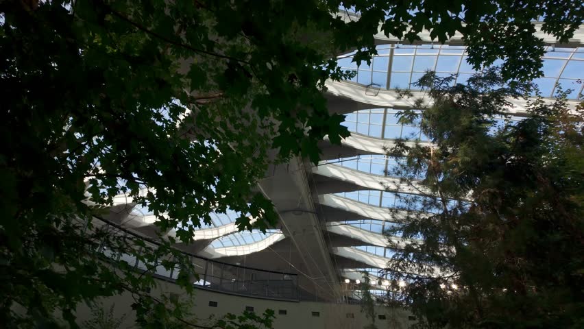 Montreal Biodome - Enclosed Ecosystems At Olympic Park In The Mercier–hochelaga-maisonneuve Borough, Montreal, Quebec, Canada. - low angle shot