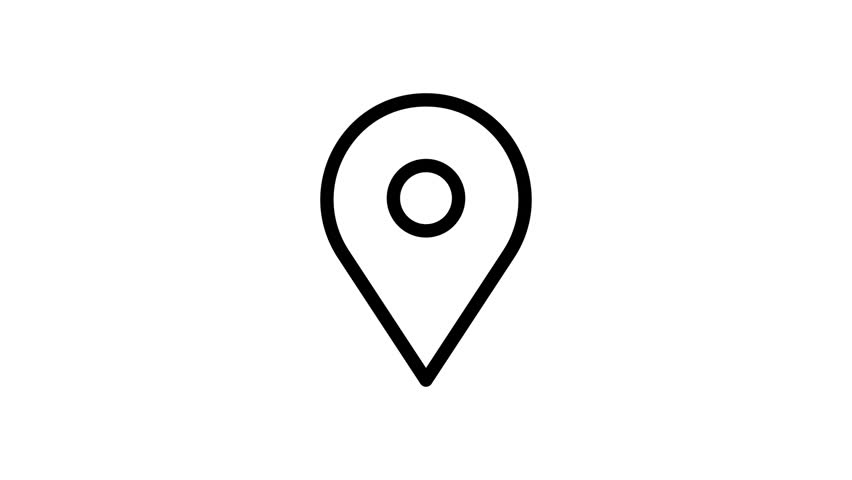 Animated Location Pin Icon – Minimalist GPS Navigation Motion