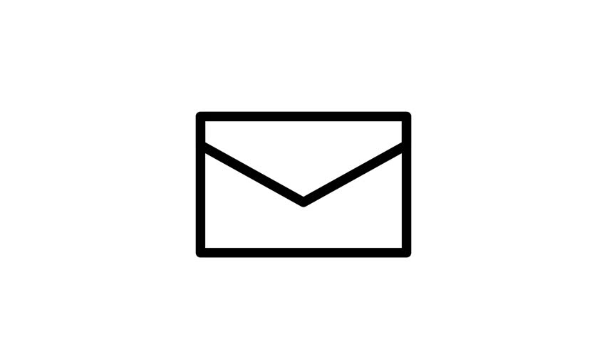 Animated Mail Envelope Icon | Seamless Loop | Alpha Channel | motion graphic