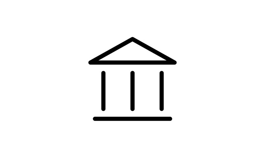 Looping Bank Icon Animation | Alpha Channel