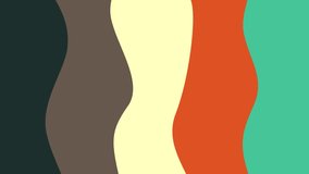 Seamless loop of groovy vertical waves in a retro 70s style. This psychedelic abstract background features a calming, hypnotic liquid motion with a warm, earthy vintage color palette. 4K quality. - Powered by Shutterstock - Get 15% off with code: PIKWIZARD15