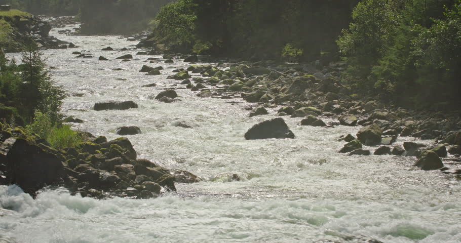 Rocky Mountain River Rapids near Latefossen, Norway