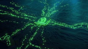 Digital security hologram of virtual lock icon on circuit board. Concept of finance data privacy and VPN service protection. Blockchain and secure crypto wallet background. Private cloud storage - Powered by Shutterstock - Get 15% off with code: PIKWIZARD15