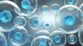 Blue human cell, Biotechnology in cell biology, medical background. - Powered by Shutterstock - Get 15% off with code: PIKWIZARD15