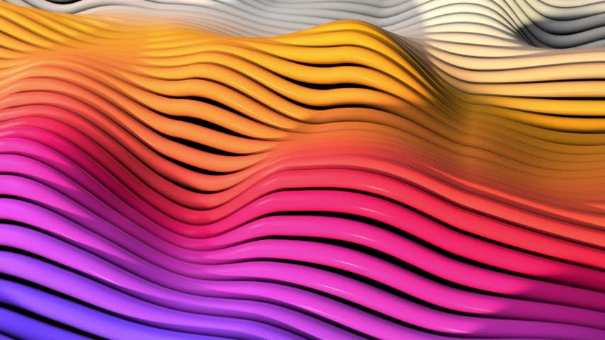 3d abstract warm gradient stripes 4K motion background. Perfect loop.