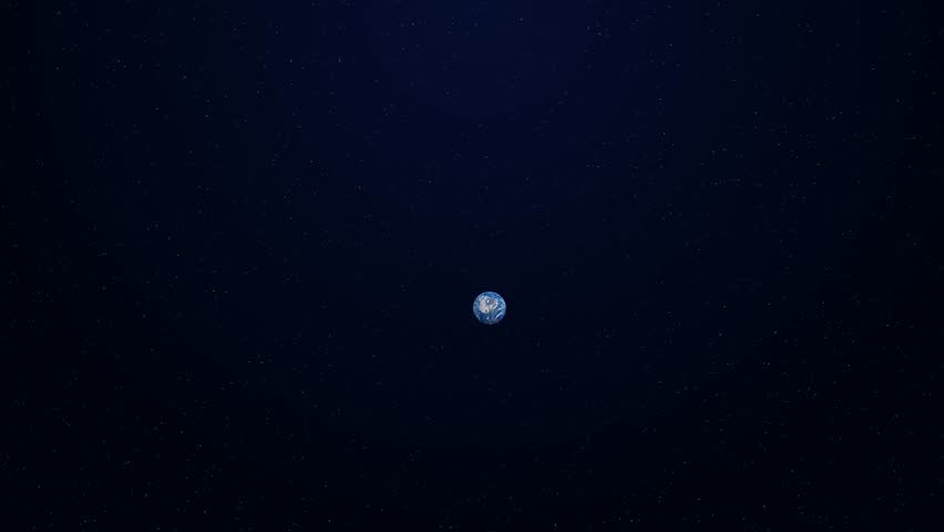 3D Rendered Earth Zoom and Pan to Blank Space. 4K Motion Graphic, Perfect for Corporate Presentations with Copy Space
