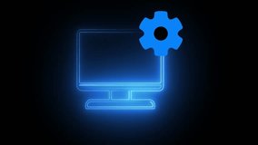 Devices icon, the global system of interconnected computer networks that uses the Internet protocol suite to communicate between networks and devices. Glowing neon line of internet icon. - Powered by Shutterstock - Get 15% off with code: PIKWIZARD15