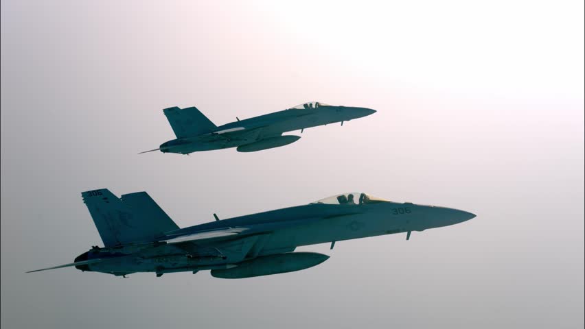 US Navy F-18 Super Hornets in the Arabian Gulf and surrounding waters.