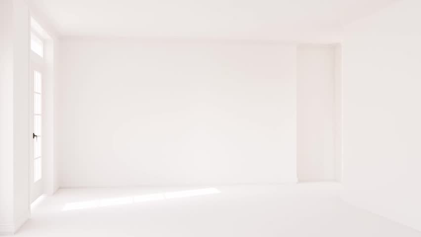 Modern Scandinavian Kitchen Interior Render Animation Showing the Kitchen Being Assembled