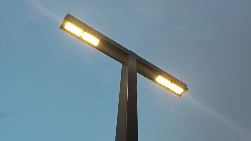 Modern street lamp light urban