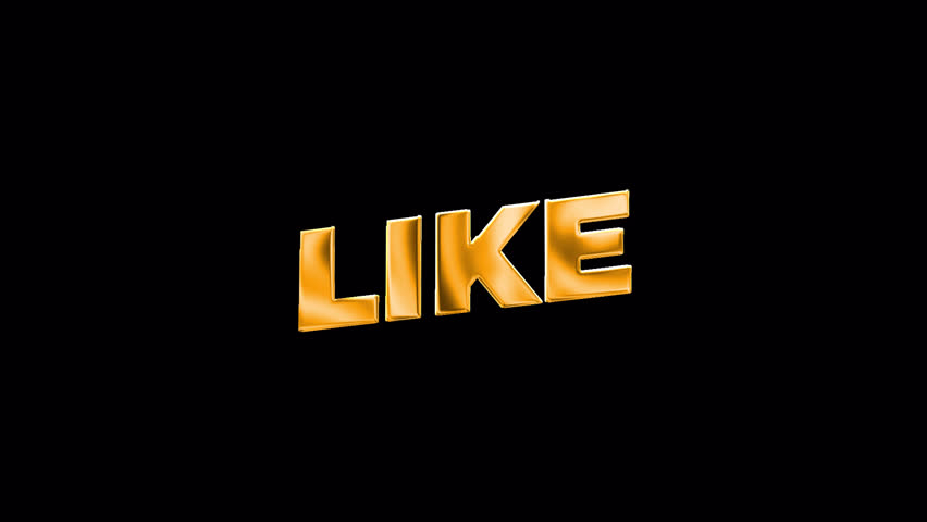 Golden Like Title Animation - Transparent