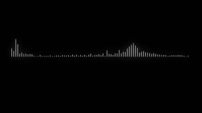Abstract sound wave visualization pulsating digital equalizer bars glowing neon lines on black background futuristic audio spectrum analysis motion graphics - Powered by Shutterstock - Get 15% off with code: PIKWIZARD15
