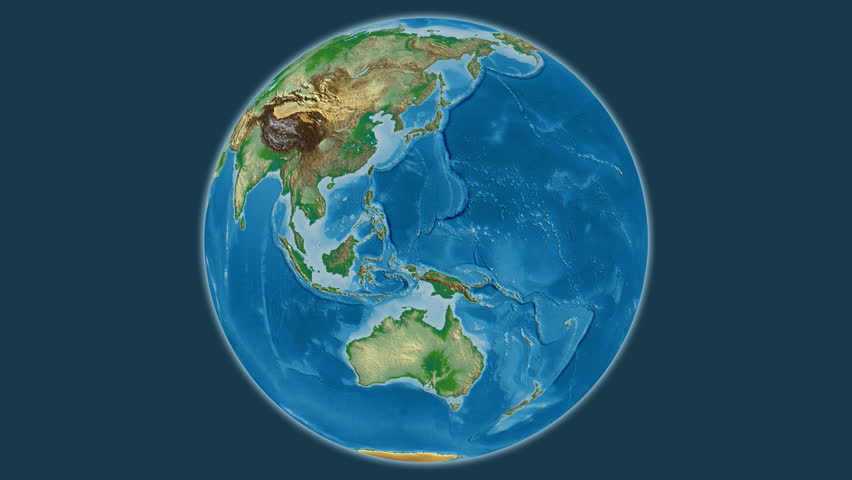 Iceland on the globe. Regional borders. Physical map