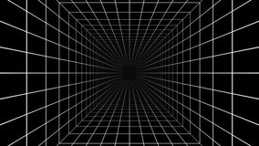 Futuristic Grid Tunnel Animation, Abstract Sci-Fi Background, Futuristic perspective grid box - Powered by Shutterstock - Get 15% off with code: PIKWIZARD15