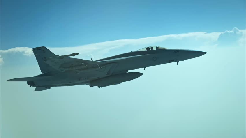 U.S. Navy FA-18E Super Hornets assigned to the Nimitz Carrier Strike Group refuel with and fly alongside a KC-46 Pegasus in the U.S. Central Command area of responsibility, August 7, 2025.