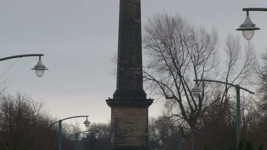 Column monument dedicated to Admiral Lord Nelson, in Glasgow Green in Scotland.