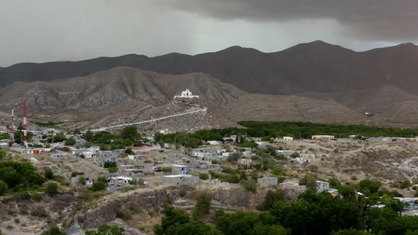 Santo Madero Mexican Temple in Parras, Coahuila. Aerial view