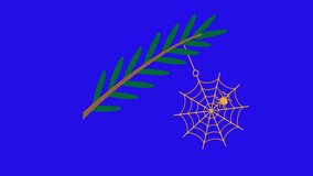 Ukrainian Spider Web Decoration shiny tree animation, ideal for Christmas folklore, cultural holiday traditions, festive décor, seasonal promos, and winter celebration greeting videos. - Powered by Shutterstock - Get 15% off with code: PIKWIZARD15