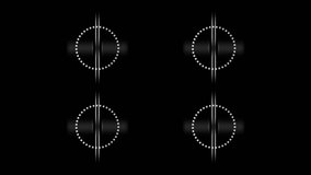 Alpha Channel of 4K futuristic HUD animation of progress circles (80, 50, 70, 25) with glowing digital effects. Ideal for technology, data visualization, dashboards, UI, UX, and infographic projects. - Powered by Shutterstock - Get 15% off with code: PIKWIZARD15