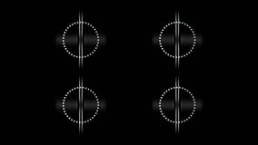 Alpha Channel of 4K futuristic HUD animation of progress circles (80, 50, 70, 25) with glowing digital effects. Ideal for technology, data visualization, dashboards, UI, UX, and infographic projects. - Powered by Shutterstock - Get 15% off with code: PIKWIZARD15