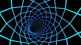 Blue neon tunnel dark way able to loop endless 4k. 3D Illustration - Powered by Shutterstock - Get 15% off with code: PIKWIZARD15