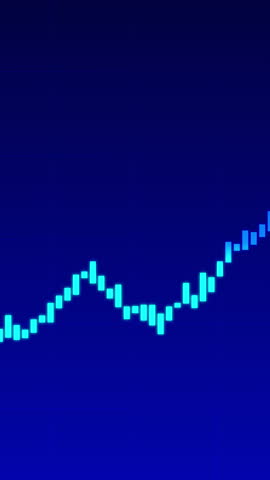 A futuristic vertical graphic of a financial graph with colorful glowing lines, perfect for modern social media stories on finance and tech.