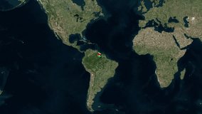 Guyana map with flag animation - Powered by Shutterstock - Get 15% off with code: PIKWIZARD15