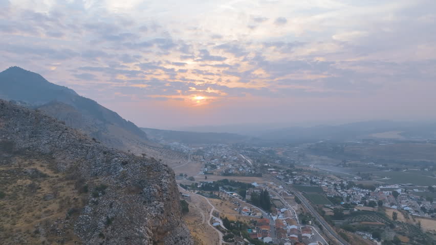 High flight over the rocky flanks of Loja