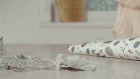 Preparing cardboard box for festive gift wrapping - Powered by Shutterstock - Get 15% off with code: PIKWIZARD15