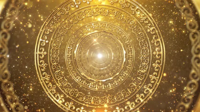 Kazakh ornaments. A digital artwork flaunting a jaw-droppingly detailed, golden circular mandala with layers of intricate patterns and gemstones. - Powered by Shutterstock - Get 15% off with code: PIKWIZARD15