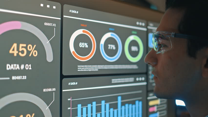 Professional businessman developing artificial intelligence code on computer in contemporary office environment, showing data strategy teamwork and corporate technology for digital future growth - Powered by Shutterstock - Get 15% off with code: PIKWIZARD15