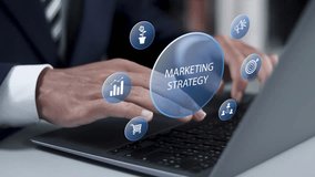 Marketing strategy concept, Digital and content marketing, social media, networking, internet advertising, promotion, e-commerce. Analyze strategies and set business marketing goals. - Powered by Shutterstock - Get 15% off with code: PIKWIZARD15