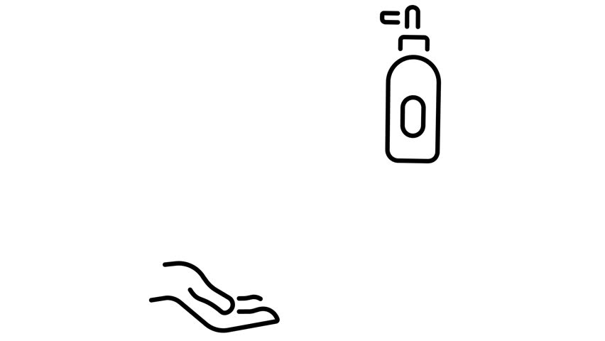 Line style animated icon representing a dressing table