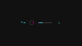 A minimalist, futuristic loading animation with glowing cyan and magenta elements on a dark background. - Powered by Shutterstock - Get 15% off with code: PIKWIZARD15